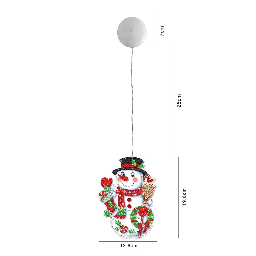 5D Christmas Diamond Painting Hanging Light Festive Rhinestone Lamp Pendant