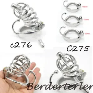 pornhint Pornhint Male Metal Chastity Device Sounds Dilator Tube Chastity Cage Belt Sleeve Ring