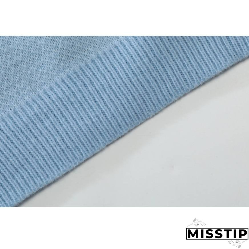 Two Tone Flame Pattern Knit Sweater