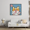 Cute Corgi Dog-14CT Stamped Cross Stitch Kit(25x25cm)