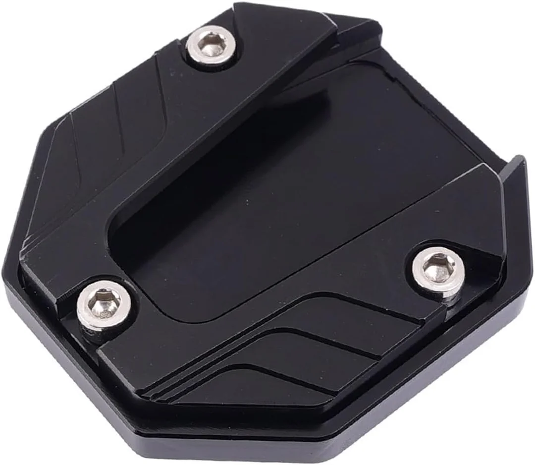 Kickstands Jiffy Stands Parts Aluminum Alloy Motorcycle Bike Kickstand Extender Foot Side Stand Extension Foot Pad Support Plate Motorbike Accessories
