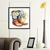 Diamond Painting-DIY Full Round Drill Cowboy Boots(40*40CM)