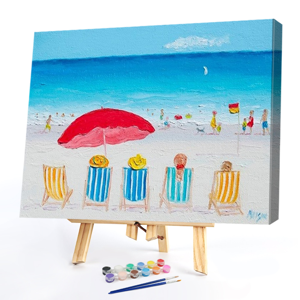 

50*40CM - Paint By Numbers - Beautiful Beach, 501 Original
