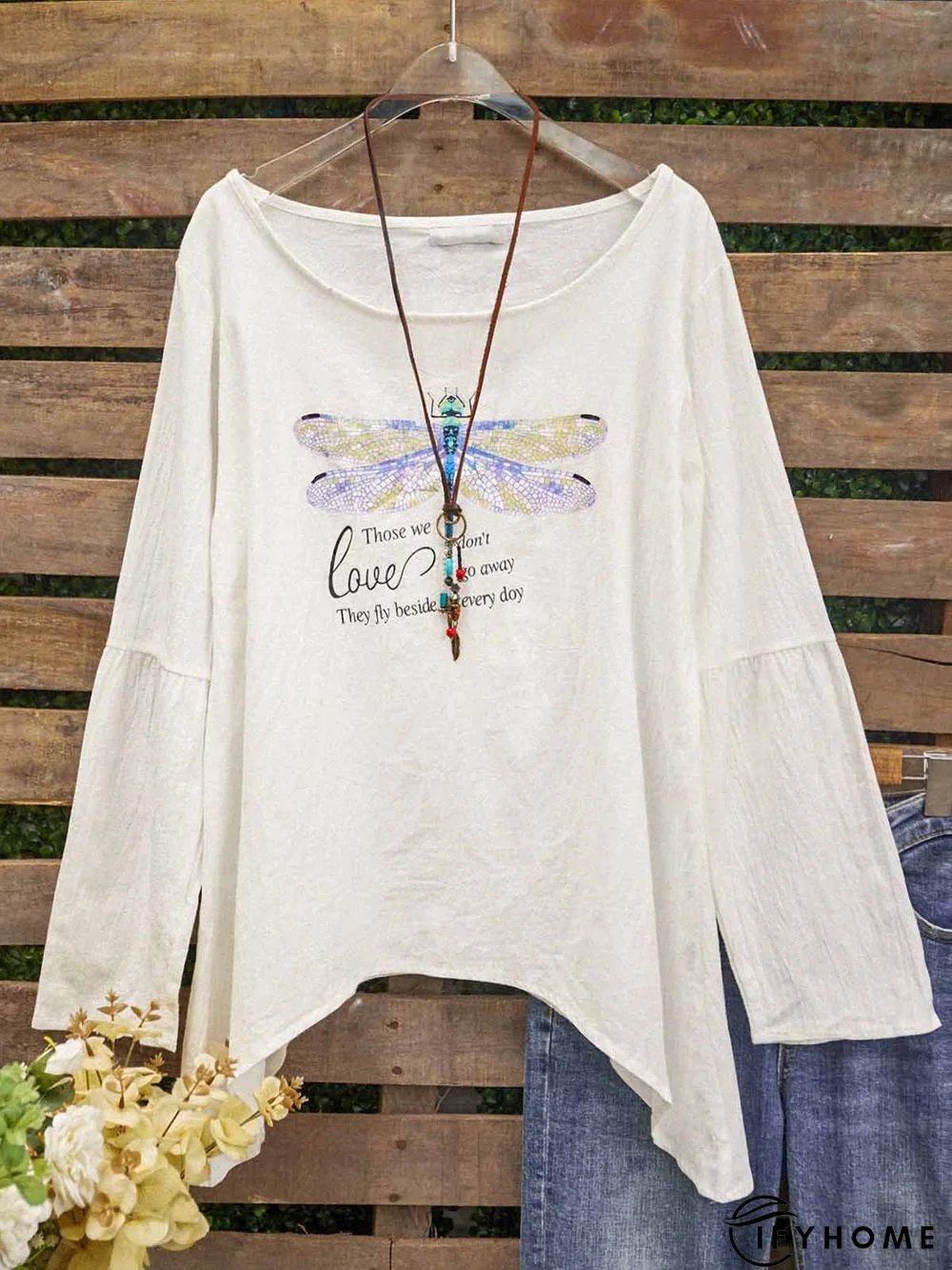 White Printed Casual Cotton Patchwork Top | IFYHOME