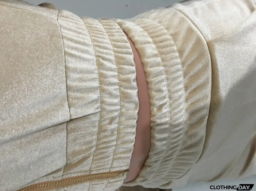 Winter Casual Khaki Velvet Crop Top and Pants 2 Piece Tracksuit