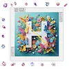 Butterfly Flower H 5D Partial Drill DIY Diamond Painting Kit 30*30cm