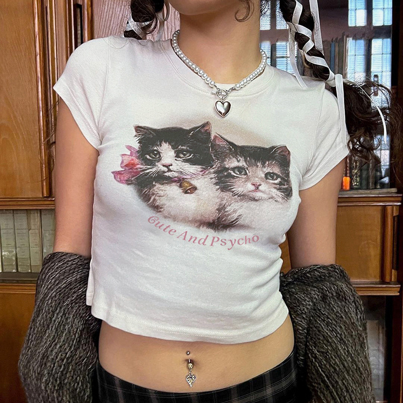 CUTE CATS CROP TOP