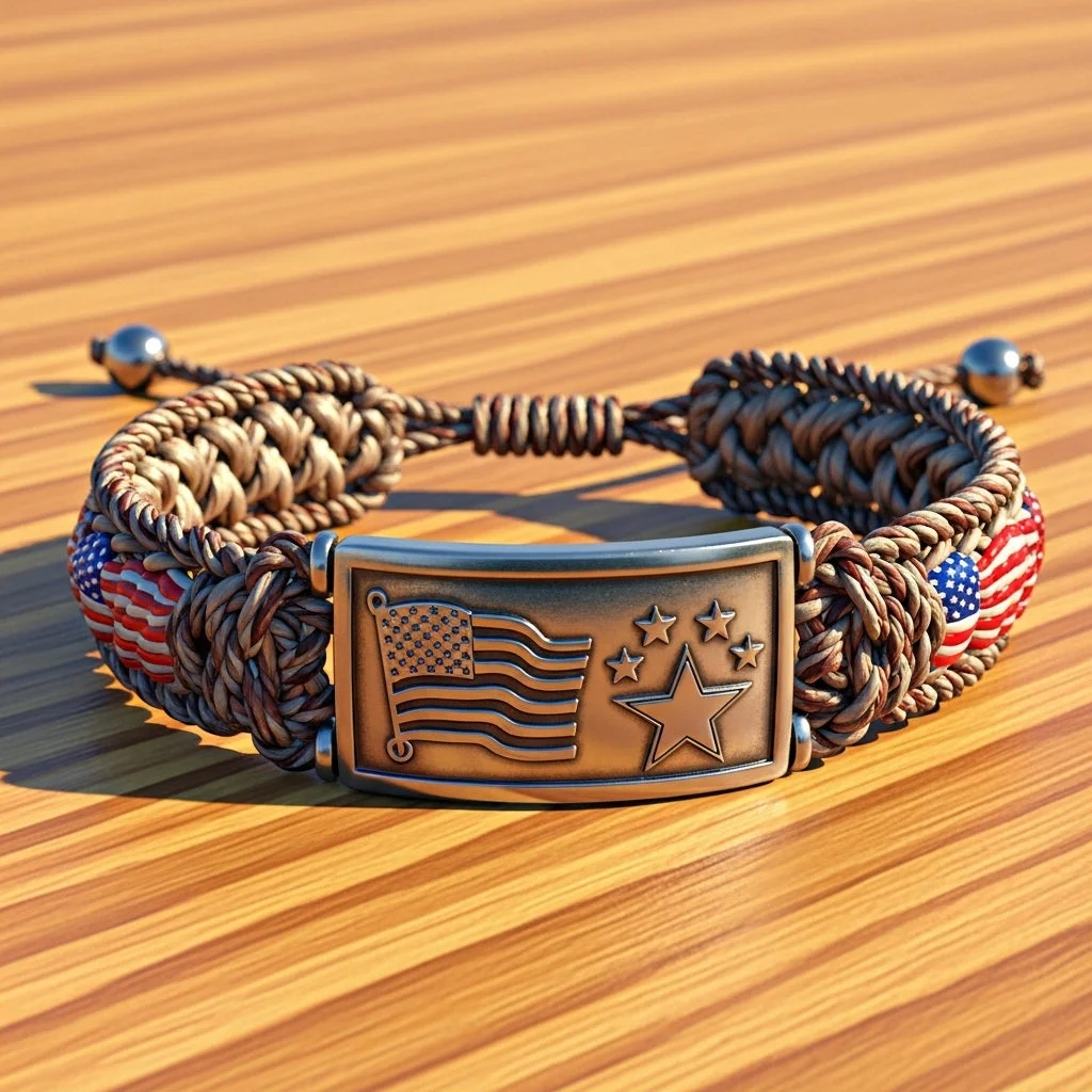 Adjustable Patriotic Wristband