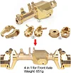 AMK Brass Heavy Weight Coating TRX4 Front Portal Axle Housing Set for 1/10 RC Crawler TRX6 TRX-4 Bronco Defender Upgrade (4 in 1 Set for TRX4,636g)