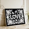 uk.everydayedeals DIY Pearl Painting With Frame - Handmade Self-Adhesive Pearls - Love(20*30cm)