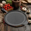 28cm Iron Ribbed Frying Pan Nonstick Handles Saucepan Pancake Skillet Household