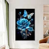 Blue Rose Butterfly-11CT Stamped Cross Stitch 40*65cm