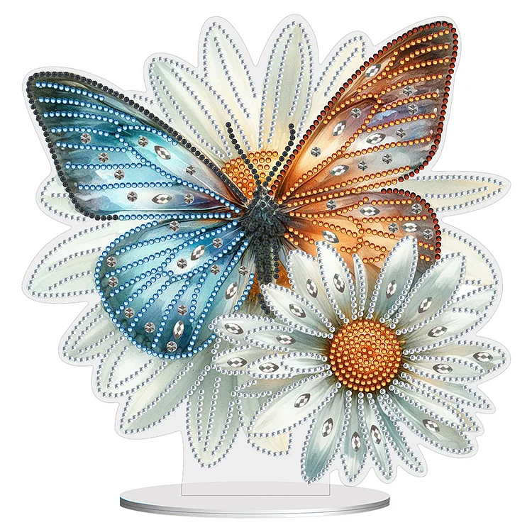 Special Shape Flower Butterfly Desktop Diamond Painting Art Office Decor (GJ510)