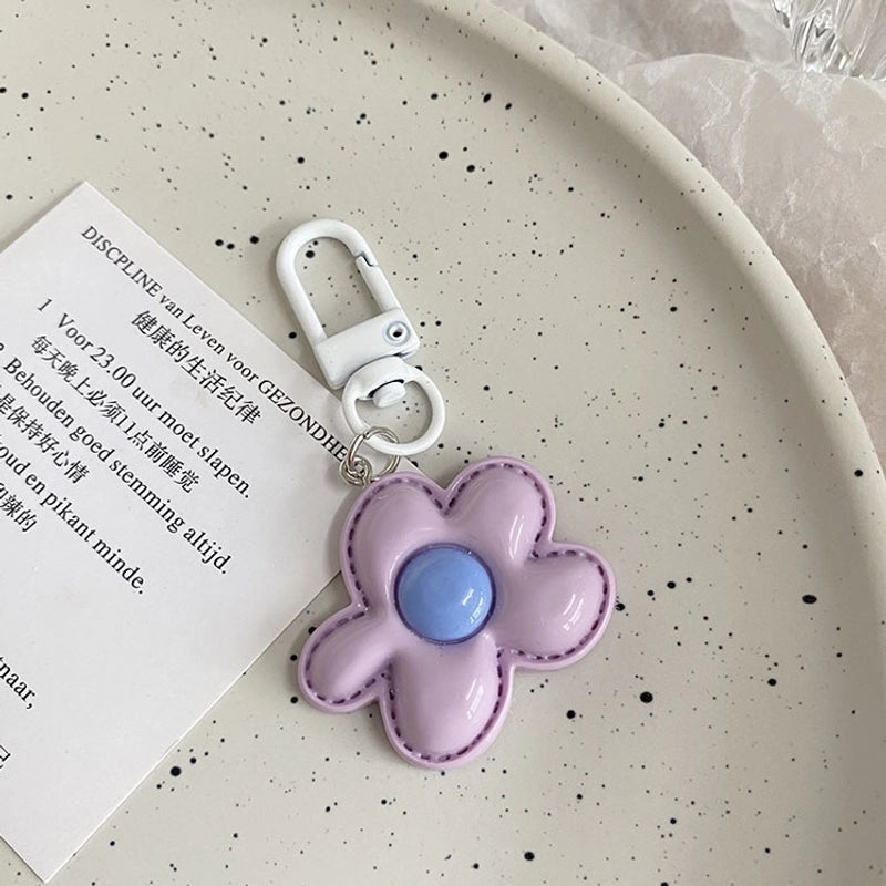 Cartoon Style Flower Resin Women’s Keychain