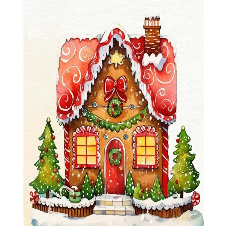 Candy House 40*50CM (Canvas) Full Round Drill Diamond Painting gbfke