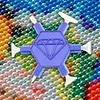 3D-gedruckter sechseckiger Diamant-Malstift mit 5 Ersatzspitzen Diamantmalerkunst-Drill Perlen-Punkt-Stift-Set f&uuml;r erwachsene Anf&auml;nger (blau)