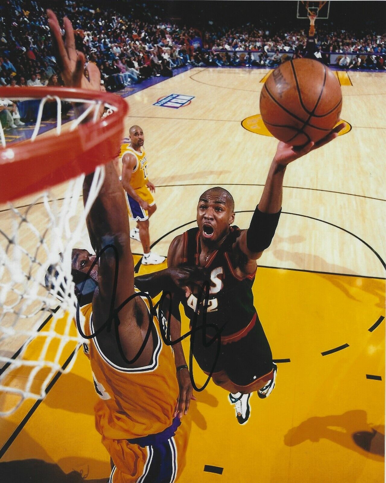 Signed 8x10 VIN BAKER Seattle Supersonics Autographed Photo Poster painting w/ COA