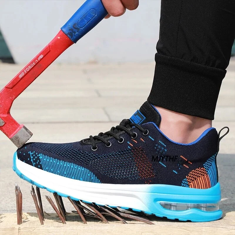 2021 New Air Cushion Work Shoes Men Women Work Sneakers Steel Toe Cap Safety Shoes Men boots Puncture-Proof Protective Shoes