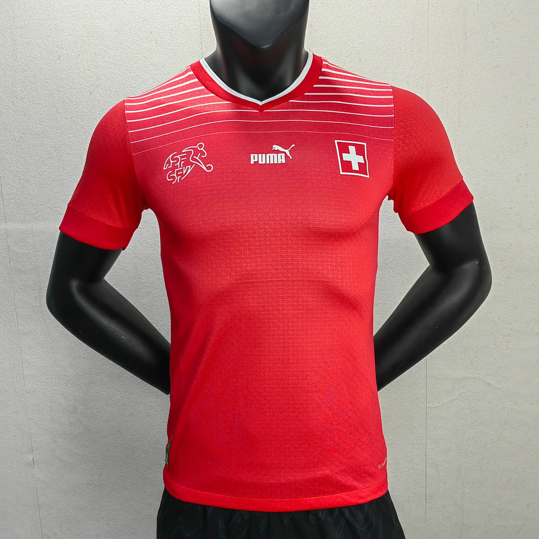 2022-2023 Switzerland Home Player Version Men's Football T-Shirt