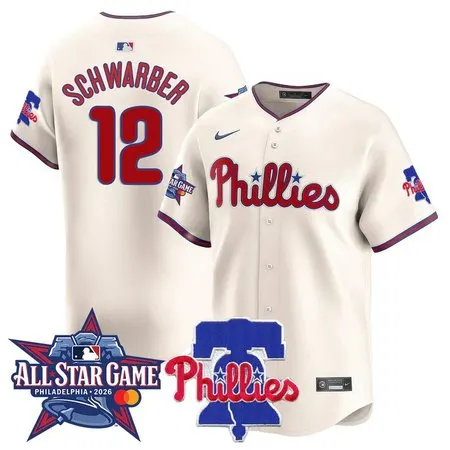 Men's Philadelphia Phillies #12 Kyle Schwarber Cream 2026 MLB All-Star Jersey
