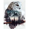 Peinture ronde de diamant de forage de hibou-30*40cm
