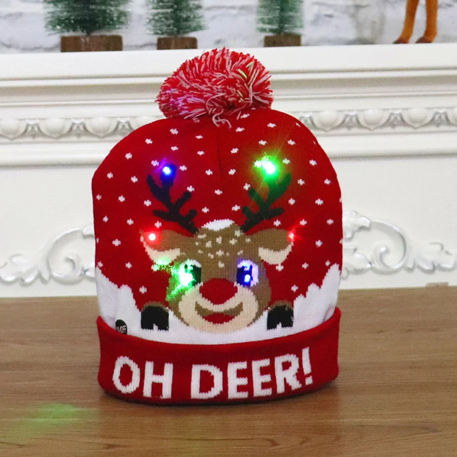 New Year LED Knitted Christmas Hat | IFYHOME