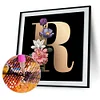 Diamond Painting-DIY Full Round Drill Letter R