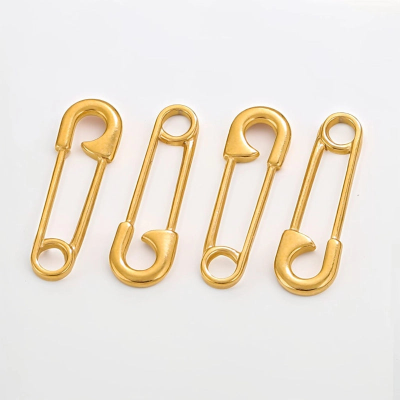 5 Pieces 304 Stainless Steel Paper Clip Pendant Jewelry Accessories