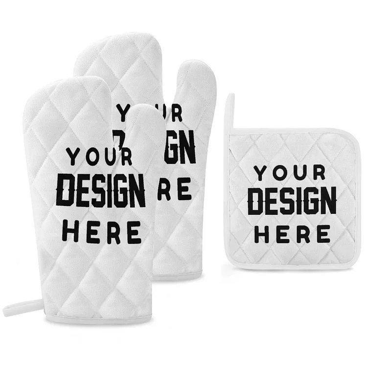 Personalized  Oven Mitts And Pot Holders Sets