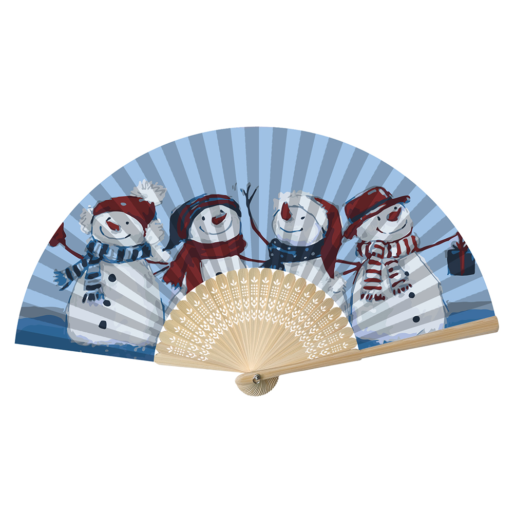 

Snowman - Paint By Numbers - Folding Fan, 501 Original