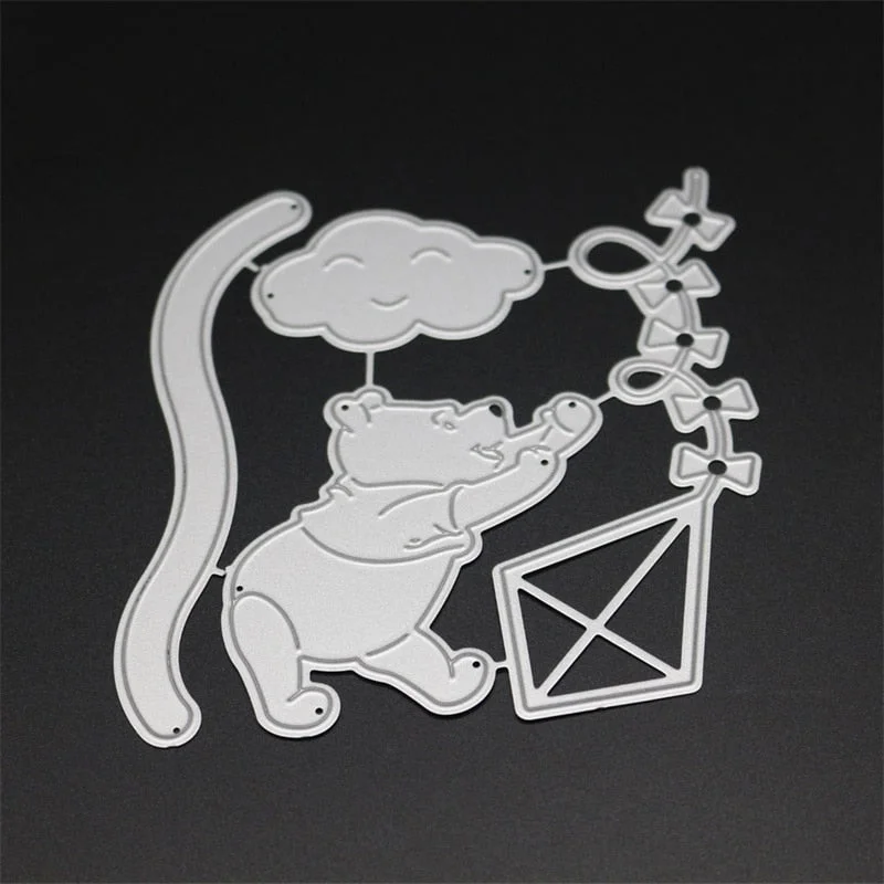 Little Bear Frame Metal Cutting Dies Animal Cut Die Mold Decoration Scrapbook Paper Craft Knife Mould Blade Punch Stencils