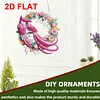 2D Flat DIY Hanging Diamond Art Kits DIY Home Decor Hanging Charm (Bird Wreath)