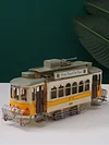 Tram Models Crafts Decoration,Tinplate Car Photography Props,Simple Home Perfect Retro Adornment