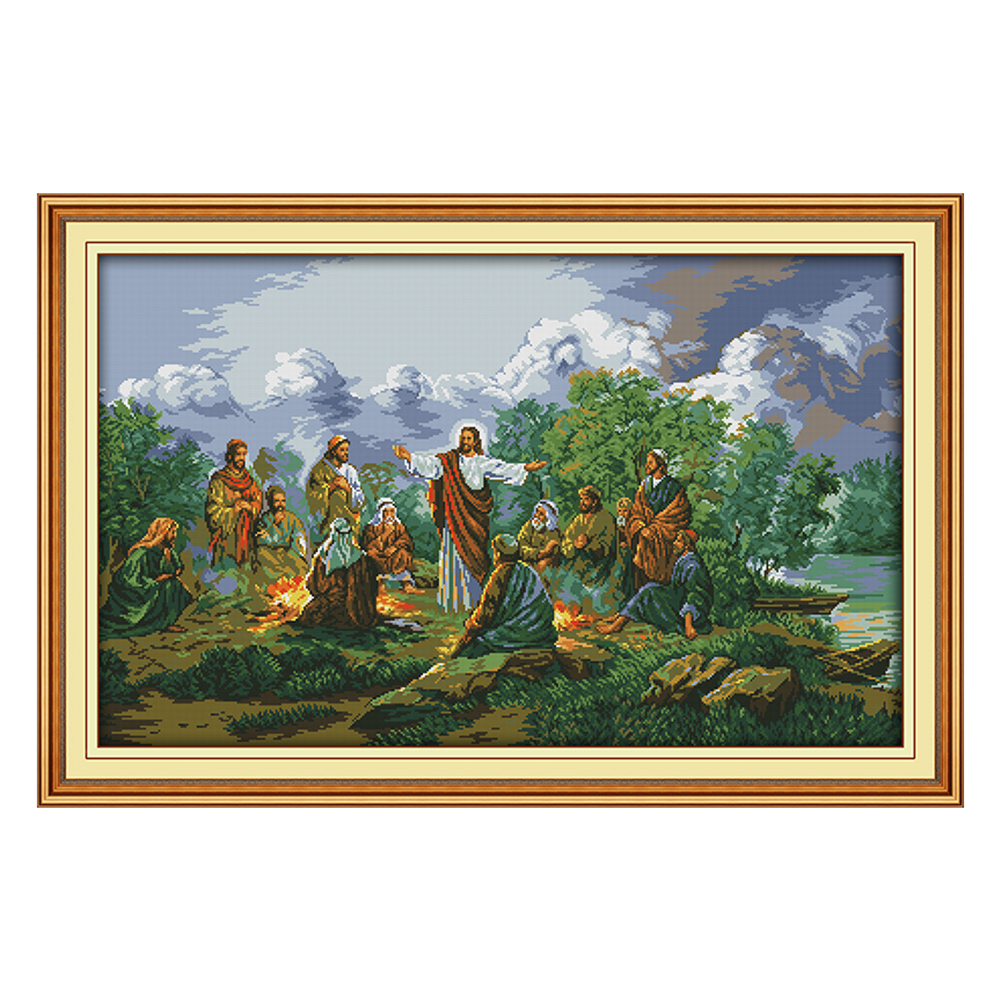 

Jesus and Disciples - 14CT Stamped Cross Stitch - 81*52CM, 501 Original