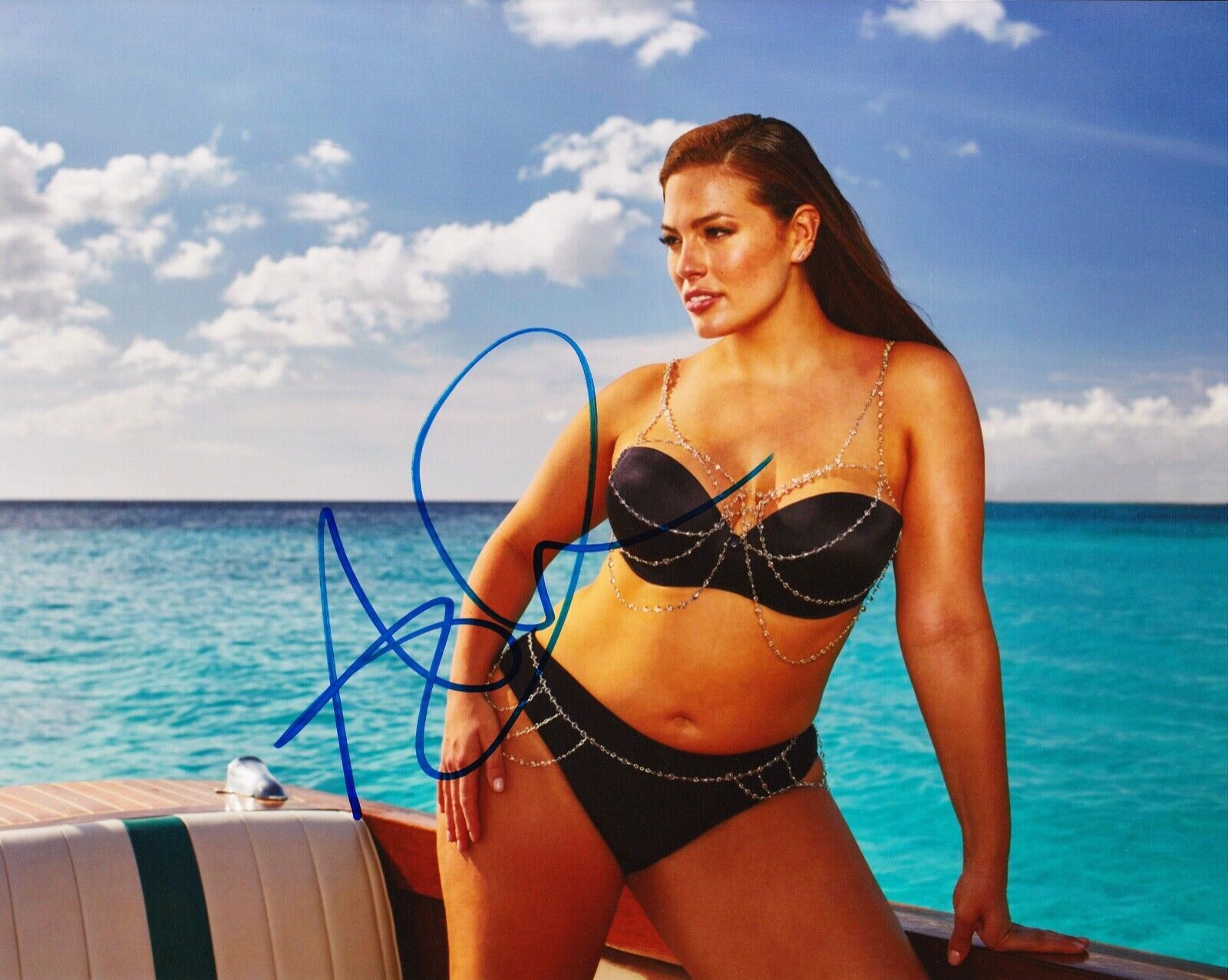 Ashley Graham Signed 10X8 Photo Poster painting SEXY IMAGE AFTAL COA (5231)