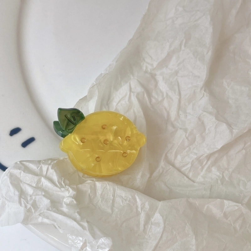 Minimalist Classic Style Fruit Acetic Acid Sheets Handmade Hair Clip 1 Piece