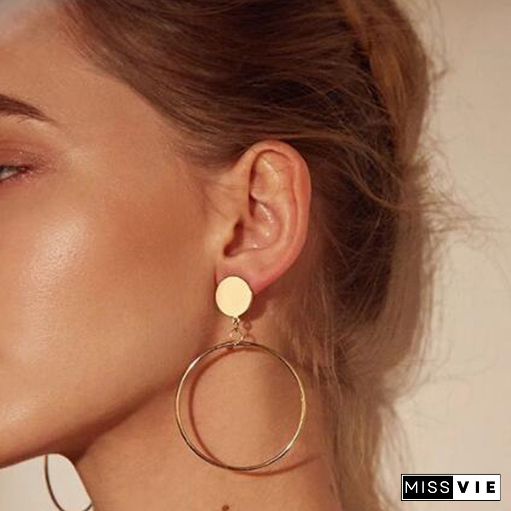 Simple Large Circle Earrings