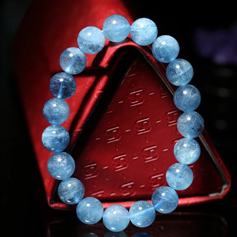 Aquamarine Beads Peace Healing Bracelet