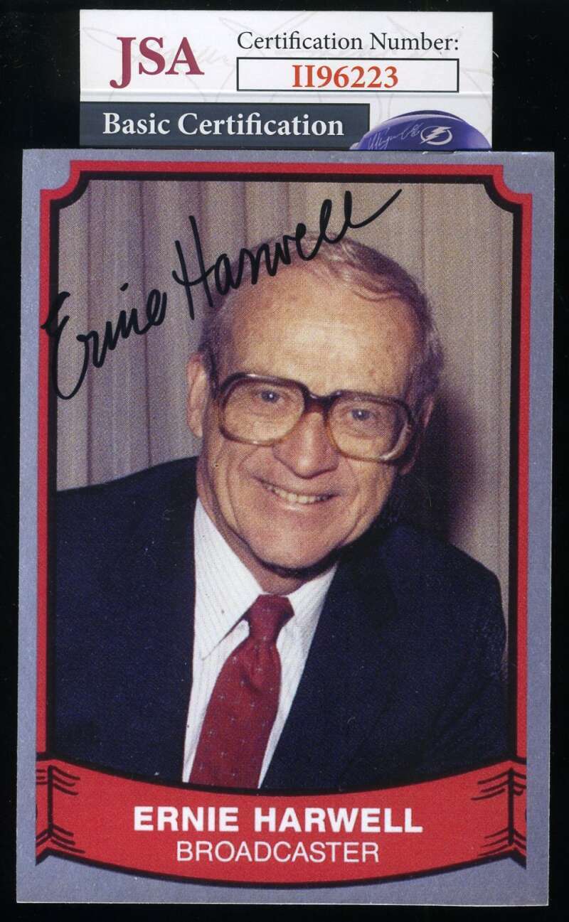 Ernie Harwell JSA Coa Hand Signed 4x6 Photo Poster painting Autograph