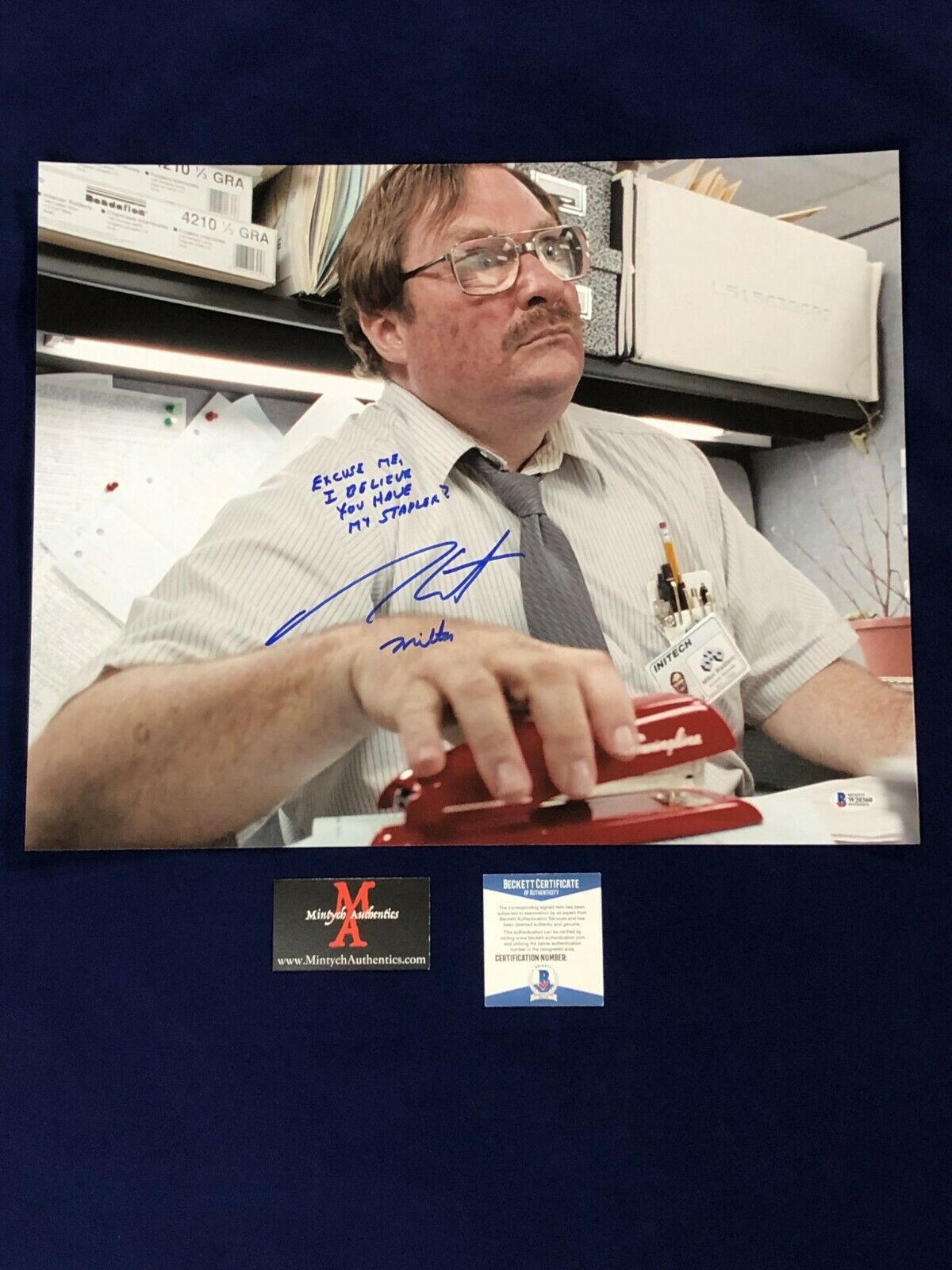 STEPHEN ROOT AUTOGRAPHED SIGNED 16x20 Photo Poster painting! OFFICE SPACE! MILTON! BECKETT COA!