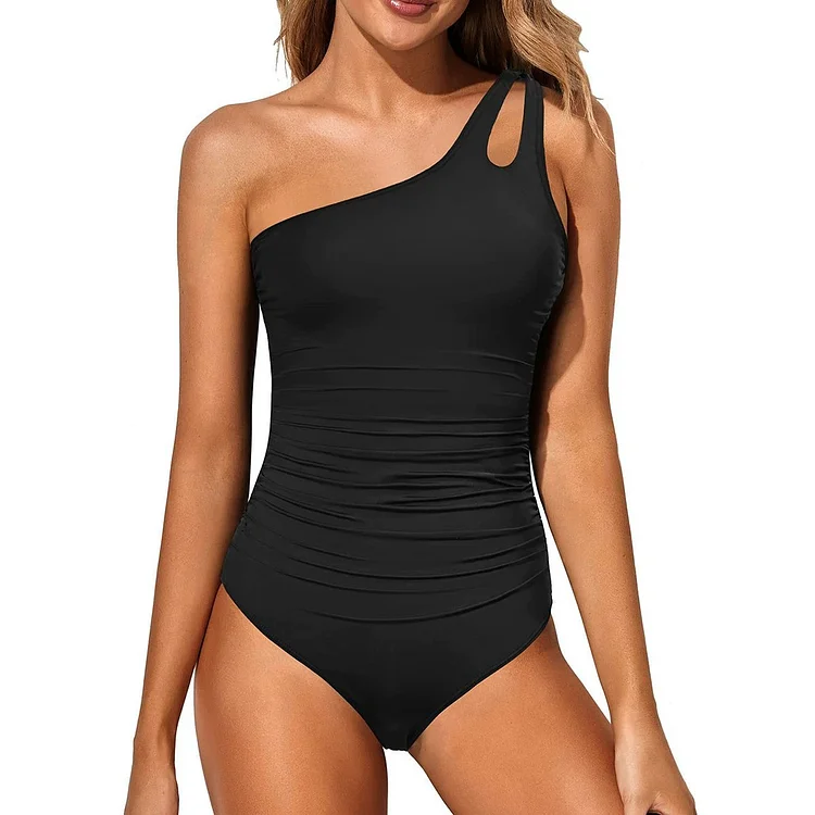 👙One-Shoulder One-Piece Swimsuit for Women