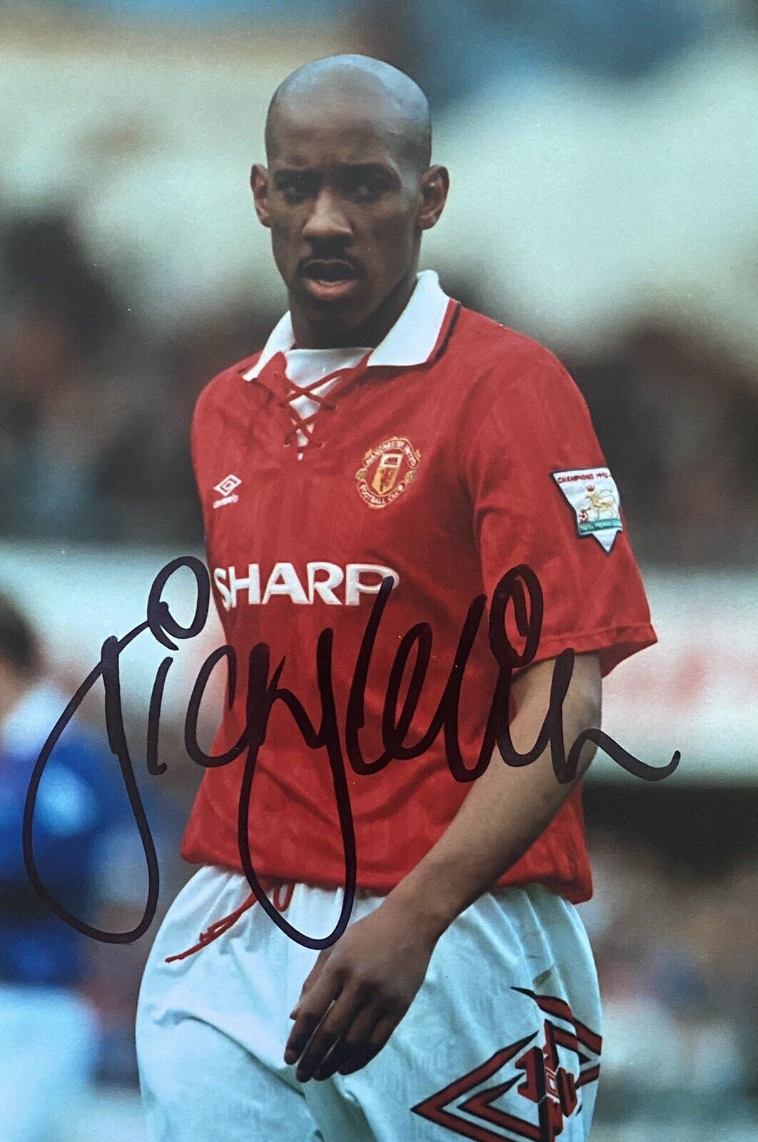 Dion Dublin Genuine Hand Signed Manchester United 6X4 Photo Poster painting