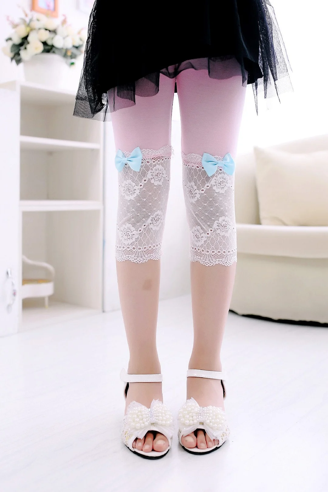 Girls Pants Summer Children Casual Lace Leggings Kids Cropped Trousers 2-11 Years Baby Girl Pencil Pants Toddler Capris