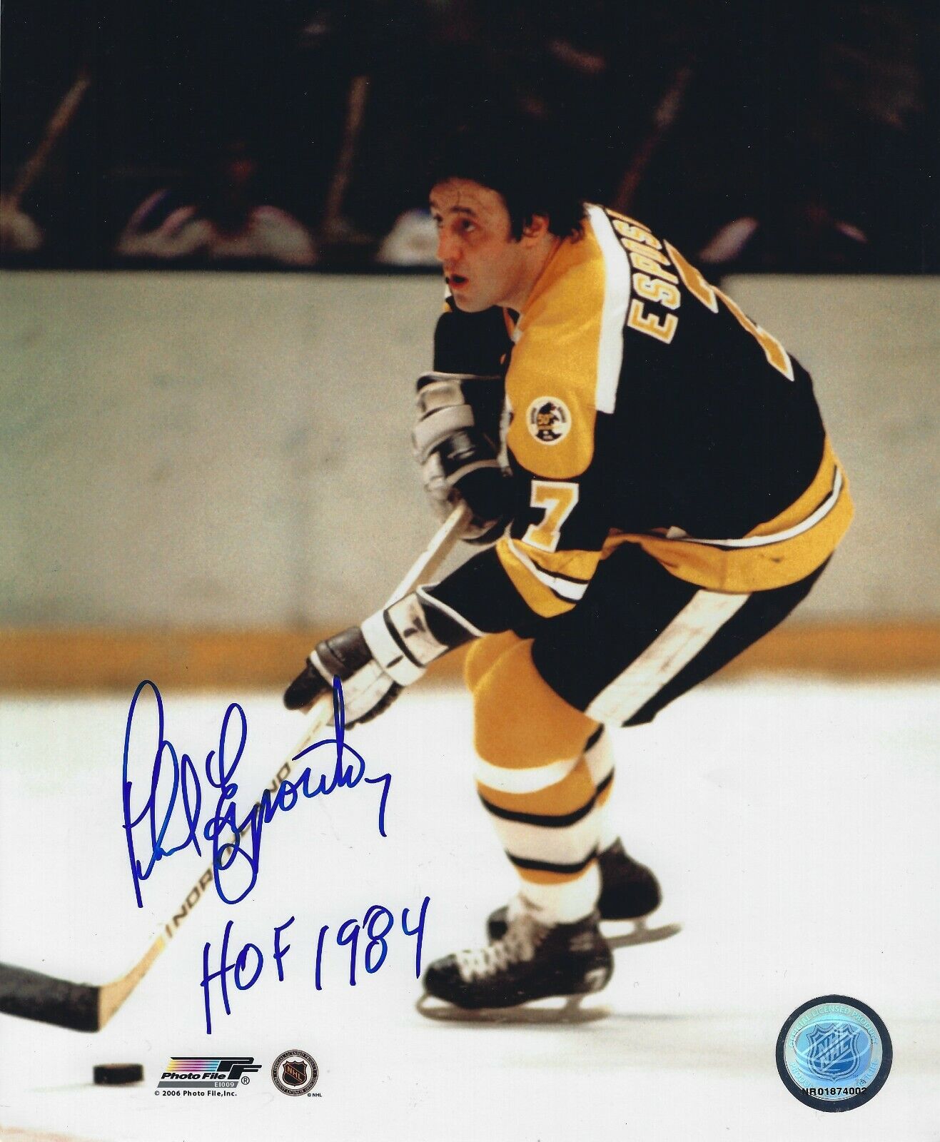 Autographed Phil Esposito HOF 1984