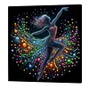 Framed Dancing Girl Wall Art-Pearls Painting Kit DIY Diamond Painting Pearl Dot Crafts 30*30CM