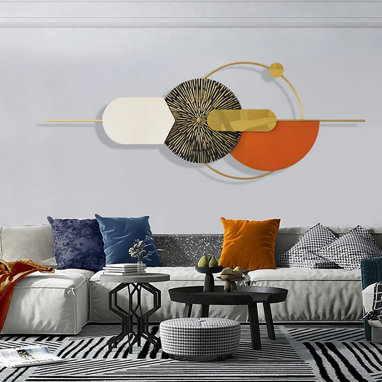 Homemys Modern Simple 3D Metallic Color Wall Hanging Home Wall Decor Art