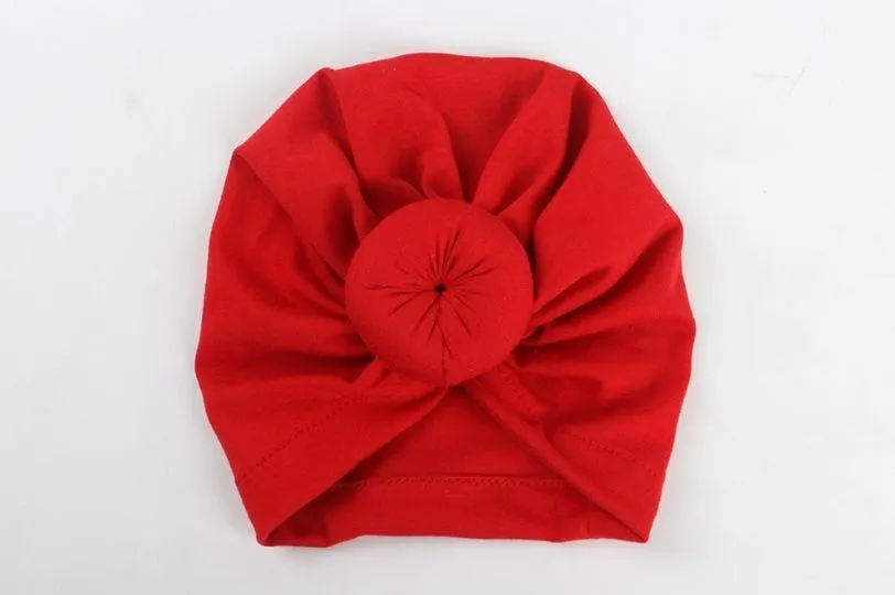 2019 Children Accessories Newborn Toddler Kids Baby Boy Girl Turban Cotton Beanie Hat Winter Warm Soft Cap Solid Knot Soft Wrap