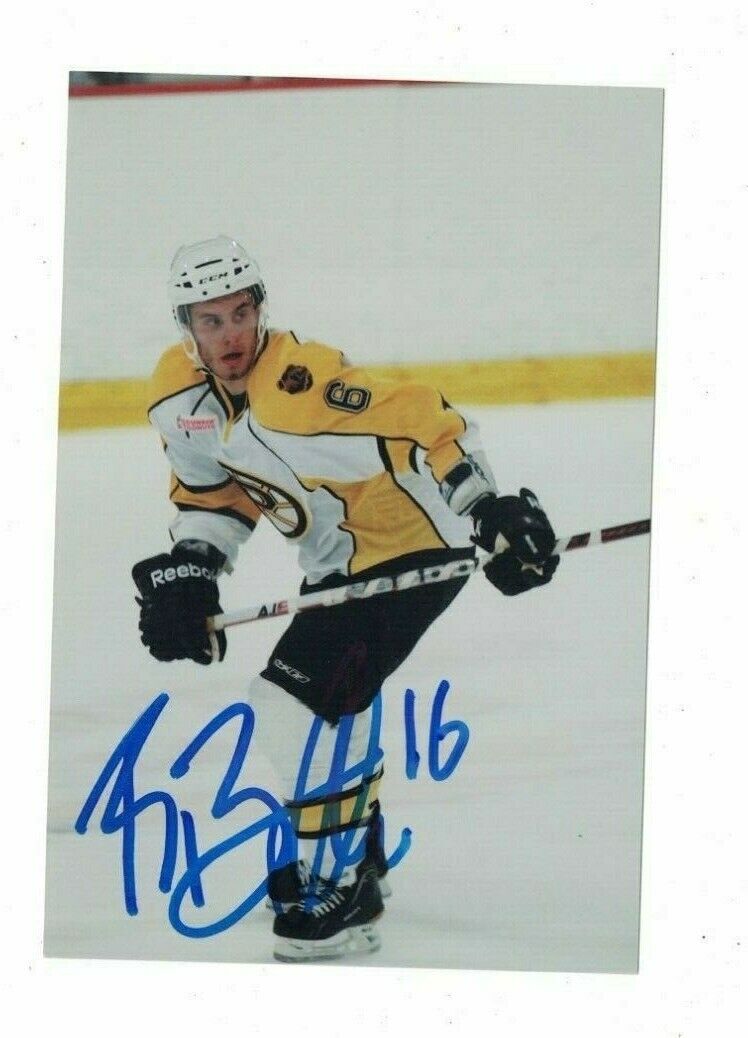 Ryan Button Providence Bruins Signed 4x6 Hockey Photo Poster painting W/Our COA