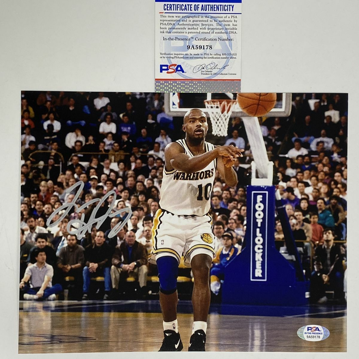 Autographed/Signed TIM HARDAWAY Golden State Warriors 8x10 Photo Poster painting PSA/DNA COA #4