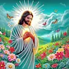 DIY Special Shaped Drill Diamond Painting Kit Framed - Jesus